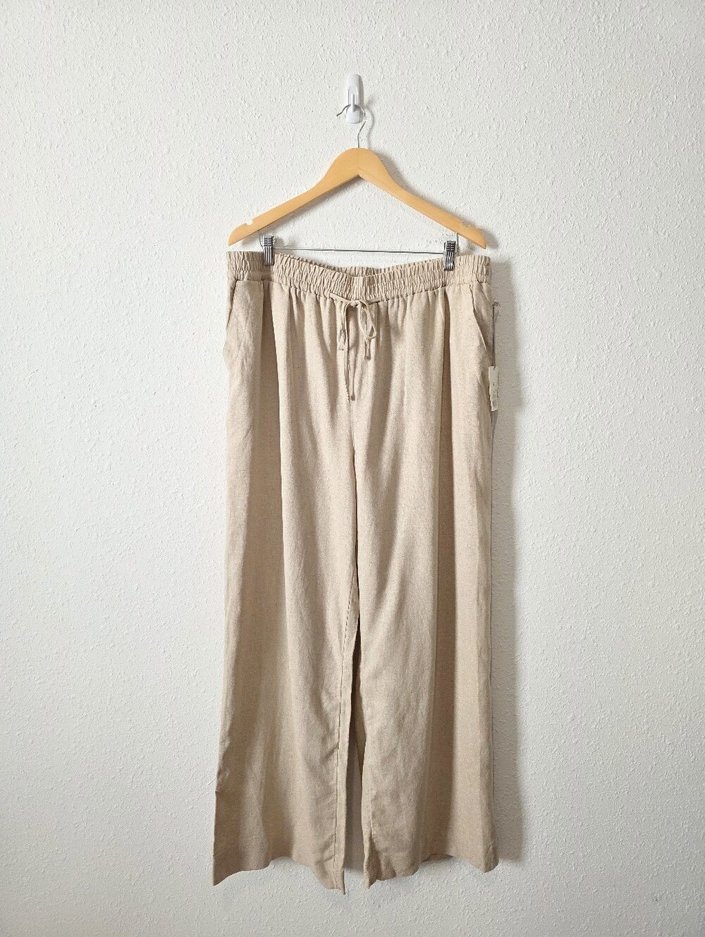 NEW Linen Blend Wide Leg Pants XXL